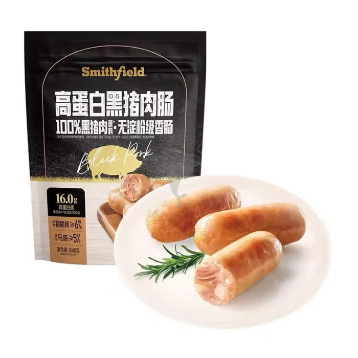 史密斯高蛋白黑猪肉肠840g