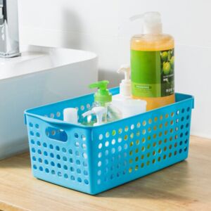 Multi Purpose Plastic Handy Fruit Vegetable Basket Kitchen Office Storage Tidy Organiser - Blue