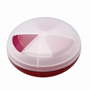 Mini Plastic Pill Case Box Tablets Storage Organiser - Red