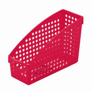 Plastic Basket Storage Organiser A4 Documents Storing Stand - Rose