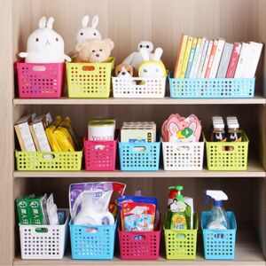 Plastic Basket Tidy Storage Office Household School A4 Stationary - Blue