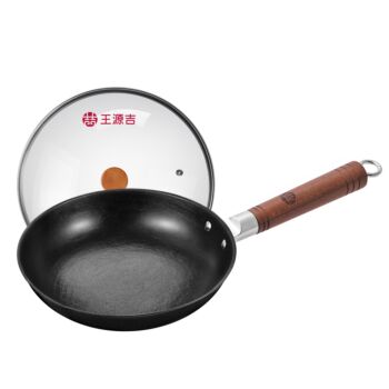 WANGYUANJI Single-Handle Frying Pan (28cm) + Glass Lid