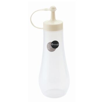 Kitchen Plastic Squeeze Dressing Bottle Dispenser Cruet for Sauce Oil Vinegar Ketchup 360ml - White