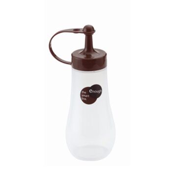 Kitchen Plastic Squeeze Dressing Bottle Dispenser Cruet for Sauce Oil Vinegar Ketchup 250ml - Brown