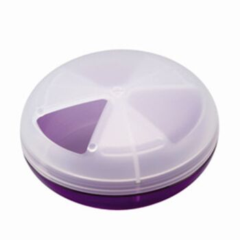 Mini Plastic Pill Case Box Tablets Storage Organiser - Purple