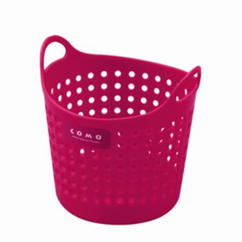 Small Plastic Basket Container Desk  Organizer Decor Stationery Storage Basket - Red
