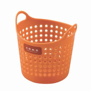 Small Plastic Basket Container Desk  Organizer Decor Stationery Storage Basket - Orange
