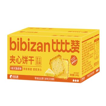 【Cheese Flavor】Bibizan Sandwich Biscuits 240g