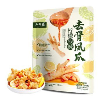 XIAOHUDUCK Lemon Spicy and Sour Boneless Chicken Feet 580g
