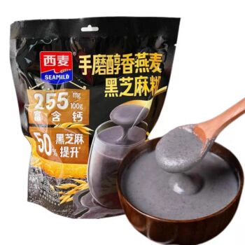 SEAMILD Hand-Grinded Oatmeal and Black Sesame Paste 315g