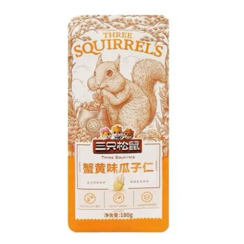 Three Squirrel Crab Roe Flavored Melon Seeds 180g