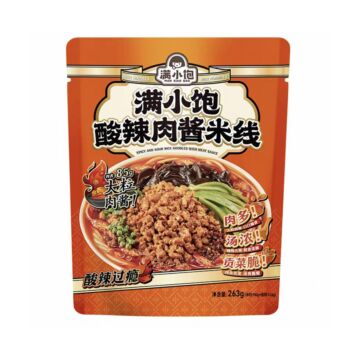 MANXIAOBAO Spicy and Sour Meat Sauce Rice Noodles 263g