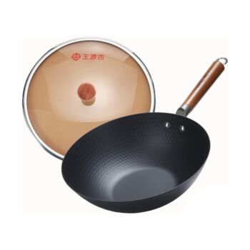 WANGYUANJI Lightweight Wok (30cm) + Glass Lid