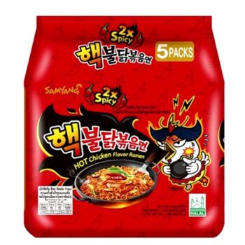 SAMYANG Halal Double Spicy Chicken Flavour Ramen Noodles 140g*5