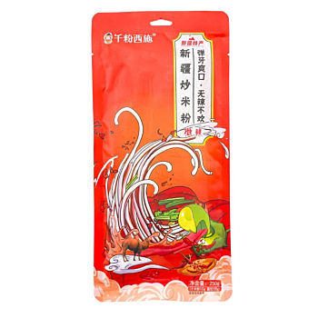 QIANFENXISHI Spicy Xinjiang Fried Rice Noodles 250g