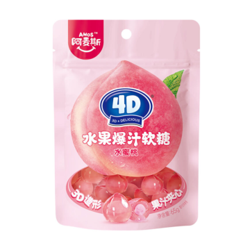 AMS Peach Flav Soft Candy 65g