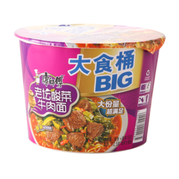 MASTER KONG Instant Noodles - Big Pickled Artificial Beef Flavour Bowl 159g