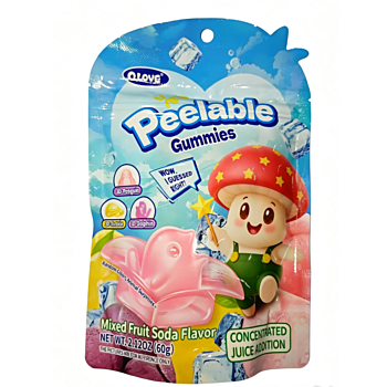 QLove Mixed Fruit Soda Flv Peelable Gummies 60g