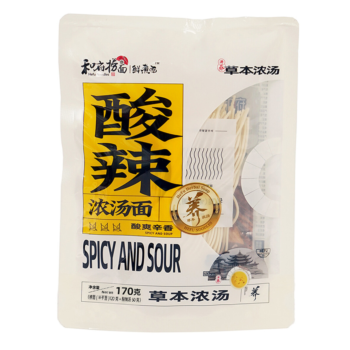 HEFULAOMIAN Hot and Sour Thick Soup Noodles 170g