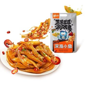 Jinzi Double Mix Fish Snack with Scallion and Sesame Paste 204g