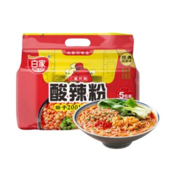 BAIJIA BAG NOODLES MULTI PACK SOUR HOT - 5 PACKS 540g