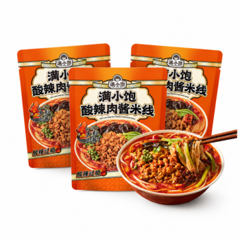 【3 Packs】MANXIAOBAO Spicy and Sour Meat Sauce Rice Noodles 273g*3