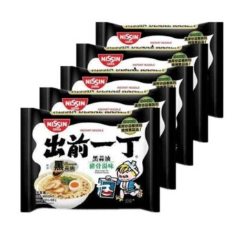 NISSIN BLACK GARLIC TONKOTSU NOODLES 100g*5