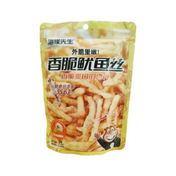HAILIXIANSHENG Crispy Squid Shreds-Butter Garlic 33g