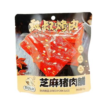 PIAOLINGDASHU Pork Jerky-Sesame Flavour 50g