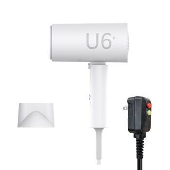 Negative ion quick-drying hair dryer white