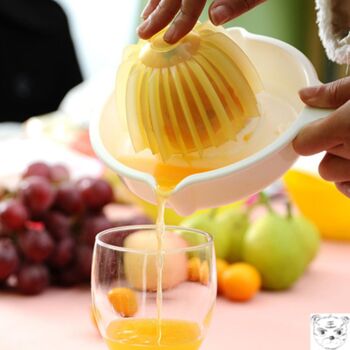 Plastic DIY Orange Lemon Squeezer Manual Press Citrus Fruit Juicer Kitchen Tool - White