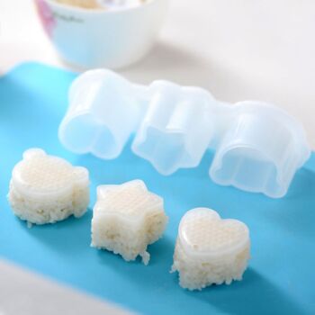  Sushi Maker Rice Ball Onigiri Mold Cutter Bear Star Heart Mould Kitchen Tool 