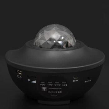 USB Laser Sound Control Bluetooth Speaker Triangle Plane Black (USB Interface)