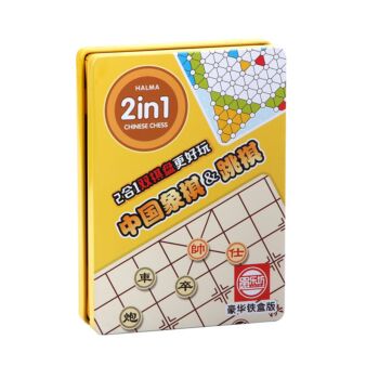 Two in one board Chinese chess + checkers